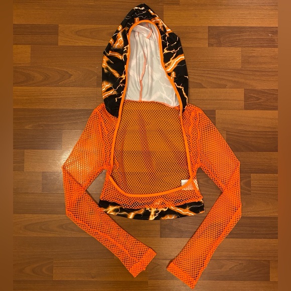 UV Reactive Lightning & Fishnet 3-Piece Festival Set - Picture 2 of 4